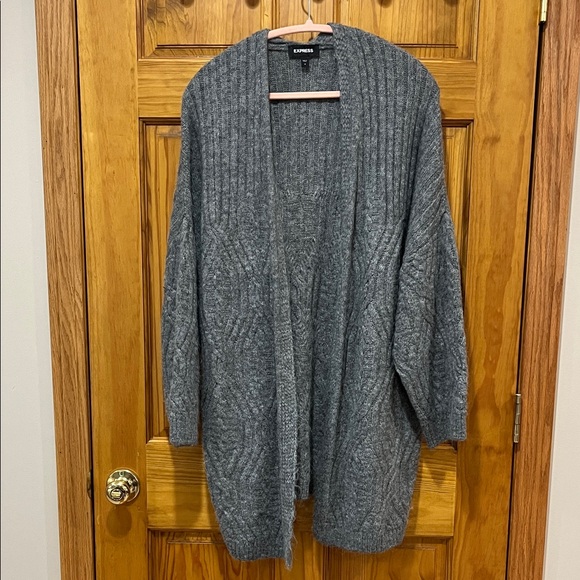 Express Sweaters - Express Charcoal Gray Women's Cardigan